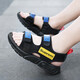 Boys Sandals Summer New Children's Sports Anti-Slip Beach Shoes Medium and Large Boys Soft Bottom Sandals Summer Style TX155 Black Red 34