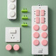 Child protection anti-shock socket protective cover baby safety plug socket socket protective cover 5 each of two holes and three holes, random colors
