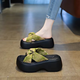 Sandales accrues à semelle épaisse pour les femmes en usure d'été 2025 Nouveaux tongs à arc et chaussures de plage à semelle douce noir 37