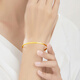 Zokai Yellow 18K Gold Bracelet Women's Crushed Ice Bracelet Car Flower Bracelet for Girlfriend's Birthday Gift Z01361