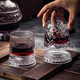 Depinte decompression fun luminous rotating whiskey cup foreign wine rotating cup crystal glass household beer glass water cup star diamond cup 254ml 1 piece