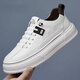 
KLWP international first-line brand genuine leather men's shoes in summer new men's casual shoes versatile and fashionable breathable thick-soled white shoes 6227 white genuine leather shoes 41 (equivalent to sports shoes size 42)