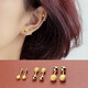 KZD old phoenix ear bone nails for women sleeping without removing screws to support ear piercings earrings color earrings glossy 5mm gold pair
