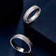 Dirholl PT950 Platinum Ripples of Love Couple Rings Fashionable Light Luxury Niche Platinum Wedding Engagement Rings for Men and Women PT950 Platinum Ripples of Love Couple Platinum Rings