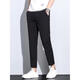 Bailando con los pantalones de nueve cultivos de seda de alta gama de lobo para pantalones casuales de hombres para pantalones de verano cazos algados de color recto de color gris oscuro B9905 28
