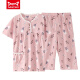 Catman Miiow Summer Pyjamas Frauen reines Baumwoll kurzärmelige, dünne, geschnittene Hosenanzug mittleren Alters und ältere Mutter Frühling und Sommer große Heimkleidung Xin Pink Ym3937 2xl (empfohlen 130-145 Jin [Jin gleich 0,5 kg])