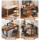 Humanities Chengjia Computer Desk Desktop Simple Office Desk Study Table Bedroom Student Writing Desk Home Simple Work Small Table Table and Chair Combination Milan Oak Color 140*60CM Upgraded and Reinforced