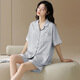 Guanmao Pei kurzärmeligte Pyjamas für Sommereiseis Seiden Frauen 2025 Neue Sommer -Strickjacke Freizeit und komfortable Heimkleidung für Outdoor -Kleidung 01n16802 Frauen 180 -xl