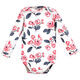 Touched by Nature Unisex Baby Organic Cotton Long Sleeve Bodysuit Bubblegum Floral 9-12 Months