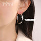 Shengshi Qiyuan platinum earrings pt950 genuine platinum earrings, ear studs, ear buckles, ear hooks, platinum earrings, sparkling earrings 6.09g (pair)