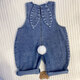 Disney (Disney) children's denim overalls, spring and autumn rabbit ears, stylish and cute casual pants for boys and girls, denim blue rabbit ears overalls 90 cm