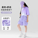 
Golden Pet Girl Summer Casual Short Sleeve Shorts Sports Set Thin 2025 New Children's Quick Dry Two-Piece Set Big Virgin Girl 9928 Purple + 3388 Purple 120 cm