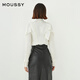 Moussy 2021 early autumn new commuter Japanese small fresh short long-sleeved shirt for women 010EA230-6630 011 meters white single size