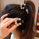 Wanyao's high-end half-tied hair for women with high ponytail grabber fixation artifact 2025 new back of the head hairpin small clip hair accessories camellia grabber 4cm