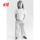 H&M children's clothing children's girls' shirt spring texture strap lace puff short-sleeved top 1286188 white 110 110/56