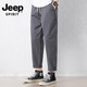Jeep Spirit Jeep Pantalones casuales Casales Summer de verano Pantalones cortados y cazos para hombres Pantalones de negocios Casco Casual Pantalones Heteros