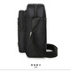 LeCali Oxford cloth shoulder bag six-layer zipper tool bag men's crossbody bag casual backpack small bag business briefcase