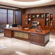 Ningqiu Luoge (NICHLORT) new Chinese style office desk and chair combination ebony wood all solid wood CEO boss table high-end atmospheric chairman executive desk 3.8 meters executive desk ebony wood