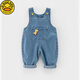 G.DUCKKIDS little yellow duck children's pants spring and autumn new baby denim overalls for small and medium-sized boys and girls loose and versatile blue cartoon dinosaur 100