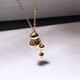 QUAMER small gourd necklace 2025 new women's fortune brand pendant exquisite 18k gold titanium steel clavicle chain for women 18K gold flash