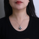 Zhenrun Jewelry Tahitian Black Pearl Pendant S925 Silver Seawater Pearl Clavicle Chain Single Pearl Pendant 12-13mm Free Silver Chain