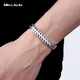 Miss JuJu Domineering Platinum Horsewhip Bracelet Men's Generous pt950 Platinum Thick Solid Bracelet (Customized) Weight 75-76g, 22cm long, about 9.4mm thick