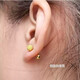 KZD old phoenix ear bone nails for women sleeping without removing screws to support ear piercings earrings color earrings glossy 5mm gold pair