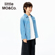 Little MO&Co. Sun protection, cool feeling and antibacterial little moco children's clothing 25 summer new style boys and girls parent-child clothing denim long-sleeved shirt denim light blue 140 140/68