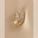 Leaf brooch women's niche exquisite and high-end temperament brooch high-end coat corsage leaves
