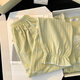 FHHUABD Integrierter Pyjamas für Frauen, lange Ärmelton-Frühling und Herbst 2024 Neues Prinzessin-Stil Sweet Home Clothes 9923 Frauen-Aprikosenfarbe (mit Brustpad) 2xl [vorgeschlagenes Gewicht 140-160 Jin [Jin gleich 0,5 kg]].