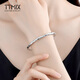 TTMIX round push-pull platinum bracelet for women pt950 platinum round bracelet fashion car flower room glossy bracelet weight 20.45g width 4.4mm
