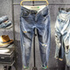 Hualin Modetrendy Herrenhosen Frühling und Sommer hübsch zerrissene Jeans schlank und individuelle elastische Hosen Yiniu 9923 Blau 28