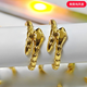 Yage 999 Pure Gold Zodiac Snake Ring 5D Gold Snake Ring Couple Ring New Year Gift Hard Gold Ring Bar Ring Female No. 11 Snake Ring - Gold Approximately 0.95-1.05 Grams (