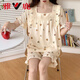 
Yalu pajamas for women in summer sweet princess style shorts shorts suit summer women's internet celebrity home clothes spring and summer style outfit JDX-695 M (suitable for 75-100Jin [Jin equals 0.5 kg])