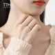 TTMIX couple platinum ring pt950 platinum men and women curly grass pattern new Chinese style gold hoop ring 13# 5.3-5.5g