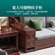 Duwo Solid Wood Sofa New Chinese Style Modern Light Luxury Living Room Sofa Combination Fabric Sofa Three-person Seat #WJ826