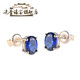 Pop stone earrings for women Japanese and Korean fashion colored gemstone earrings sterling silver plated 18k gold tanzanite earrings accessories