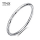 TTMIX round ladies platinum bracelet pt950 fashionable platinum round bracelet smooth spaced car flower bracelet 60mm weight 17.80g width 4.5mm