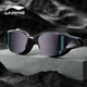 Li Ning (LI-NING) swimming goggles myopia coating anti-fog waterproof men's adult medium large frame high-definition women's swimming goggles and swimming cap set equipment black flat light