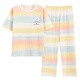 Modal Summer Cotton Pull-up Ladies Pyjamas für Sommer-Kurzarmhose süße, dünne Heimkleidung Set YZT-9711 2xl-[140jin [Jin entspricht 0,5 kg] -160jin [Jin gleich 0,5 kg]]