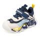 Babu Dou children's shoes, boys' baby flashing shoes, mesh breathable children's toddler shoes 103352144 navy blue/m 25