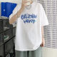 GTYUWVG【9859人收藏】纯棉男士2024夏季新款T恤韩版潮流ins港风学生 白色T恤【SNOOPY小狗】 S