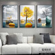 New living room decorative painting, high-end sofa background wall hanging painting, light luxury atmosphere mural, restaurant bedroom painting, peace and joy 30*40 triple high-definition dust-proof picture