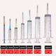 Yanmeng veterinary disposable syringe plastic needle medical pet cat dog feeding pig vaccine syringe large 1ml veterinary syringe (5 pieces)
