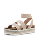 STEVE MADDEN Girls Charisa Wedge Sandals Natural 3 Kids