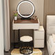Tangshan (Tangshan) Tangshan Style Tope Tope dormitorio Modern de apartamento pequeño Magno de apartamento Mesa de almacenamiento Bedside CHOCE Gabinete Mirror de escritorio de Walnut (espejo de cristal) 655 mm (60 mesa + gabinete lateral) + silla de princesa