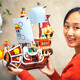 
LEGO One Piece, Wanli Sunshine, Luffy, Chinese Building Blocks, Corsair, Boy Assembling Toy Creative Gift, Large Merry/1047 Granules, 7 Characters