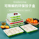 Cong 1st floor disposable dumpling box special raw and cooked dumpling box takeaway packaging box commercial compartment quick-frozen storage box 1 layer 20 grid green and white dumpling box 10 sets