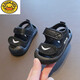 G.duck little yellow duck summer baby toddler shoes sandals baby girls boys breathable mesh bread toe shoes 0-3 years old anti-kicking sandals 823 black size 16/inner length 12.5 cm