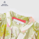 Brooksbrothers Women's 25 primavera y verano Nuevo algodón Romántico Vestido de vacaciones con estampado B695 impresa